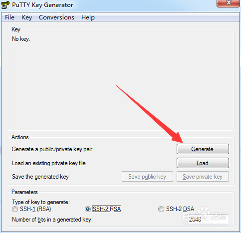 如何使用puttygen生成密钥？