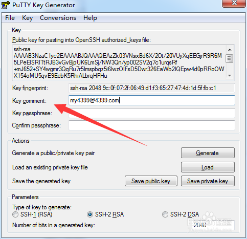 如何使用puttygen生成密钥？