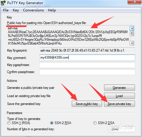 如何使用puttygen生成密钥？
