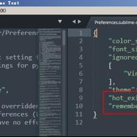 sublime text取消上次打开文件的方法