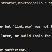 rust运行cargo run命令以后报错linker `link.exe` not found